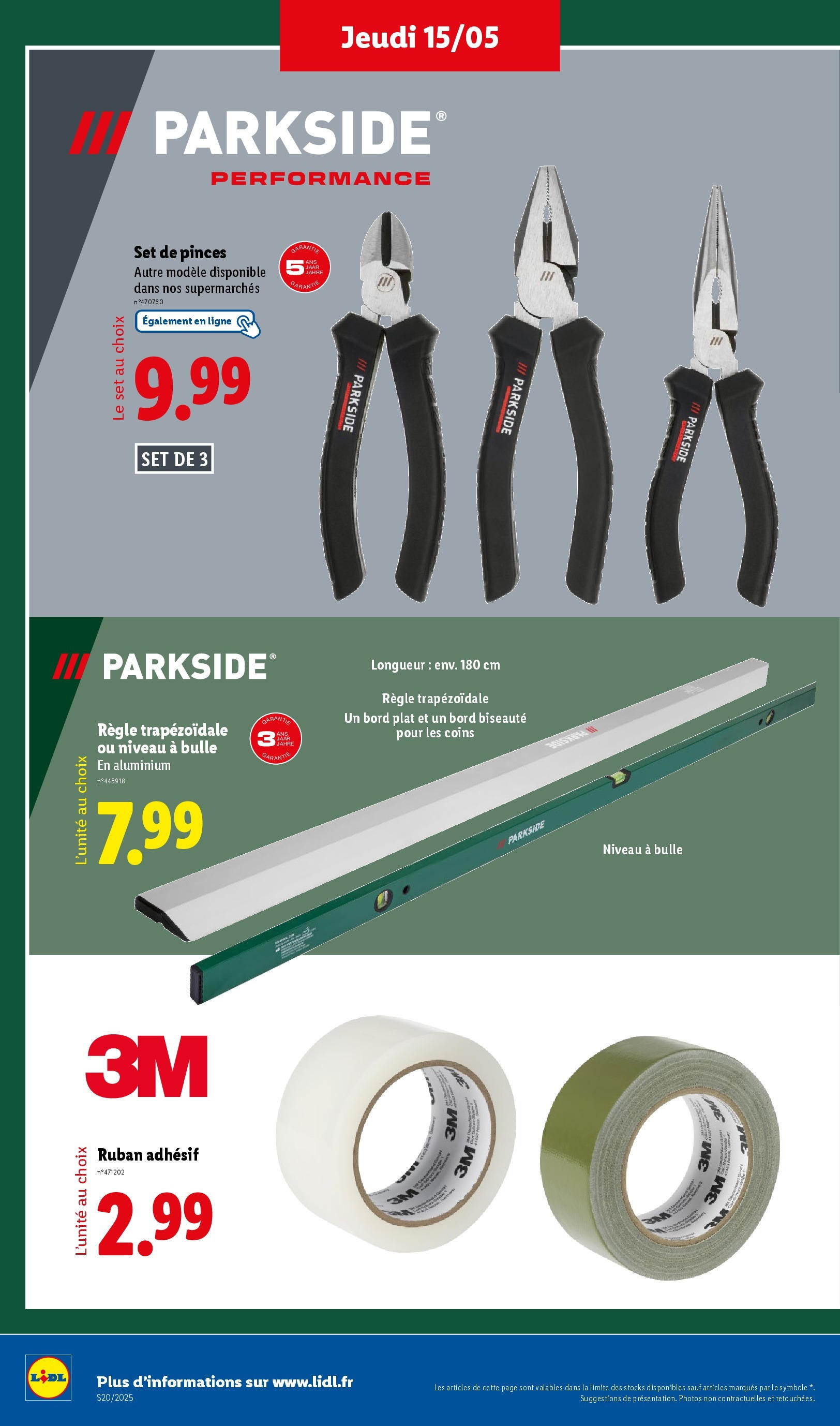 Catalogue LIDL du 14/05/2025 | Promo prospectus en ligne | Page: 38 | Produits: Règle, Pinces Catalogue LIDL du 14/05/2025 | Promo prospectus en ligne | Page: 38 | Produits: Règle, Pinces