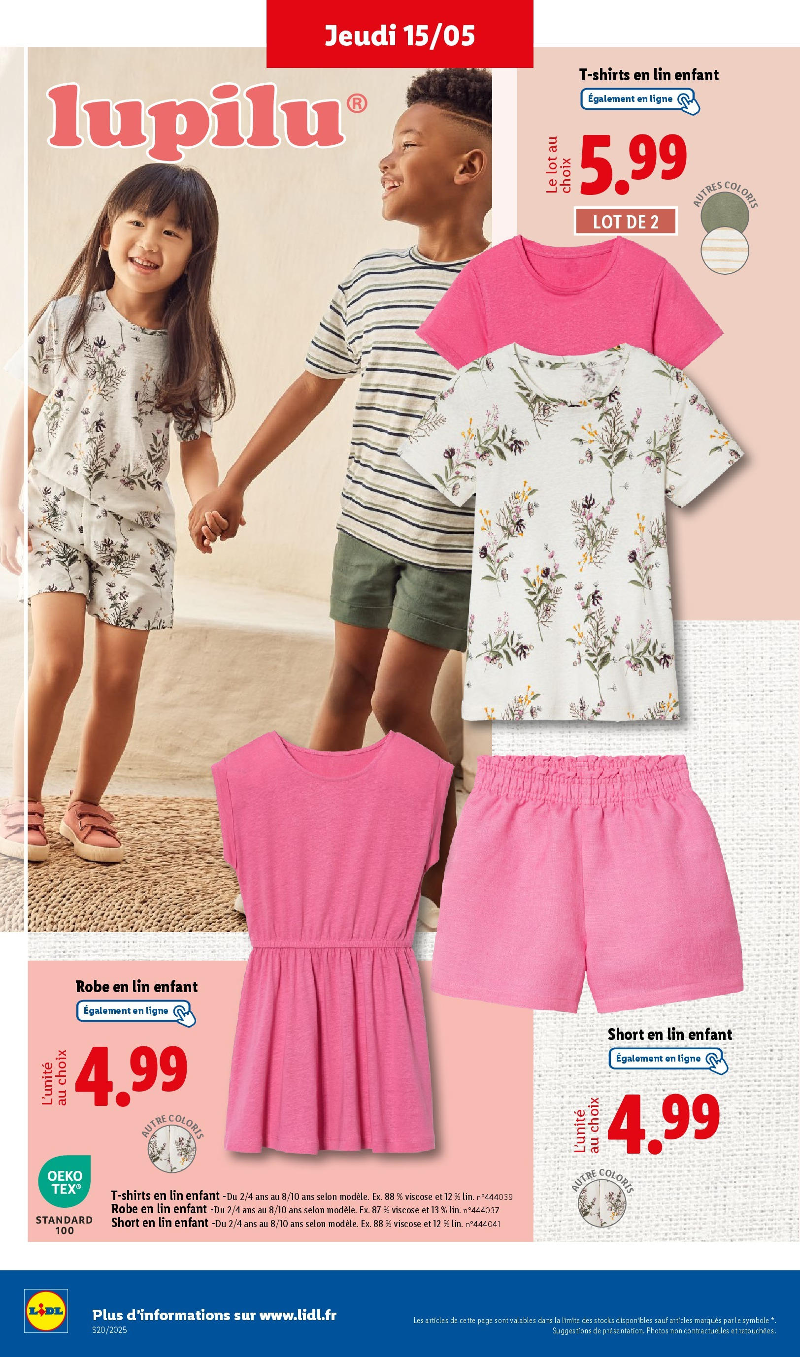 Catalogue LIDL du 14/05/2025 | Promo prospectus en ligne | Page: 46 | Produits: Robe, T-shirt, Shorts Catalogue LIDL du 14/05/2025 | Promo prospectus en ligne | Page: 46 | Produits: Robe, T-shirt, Shorts