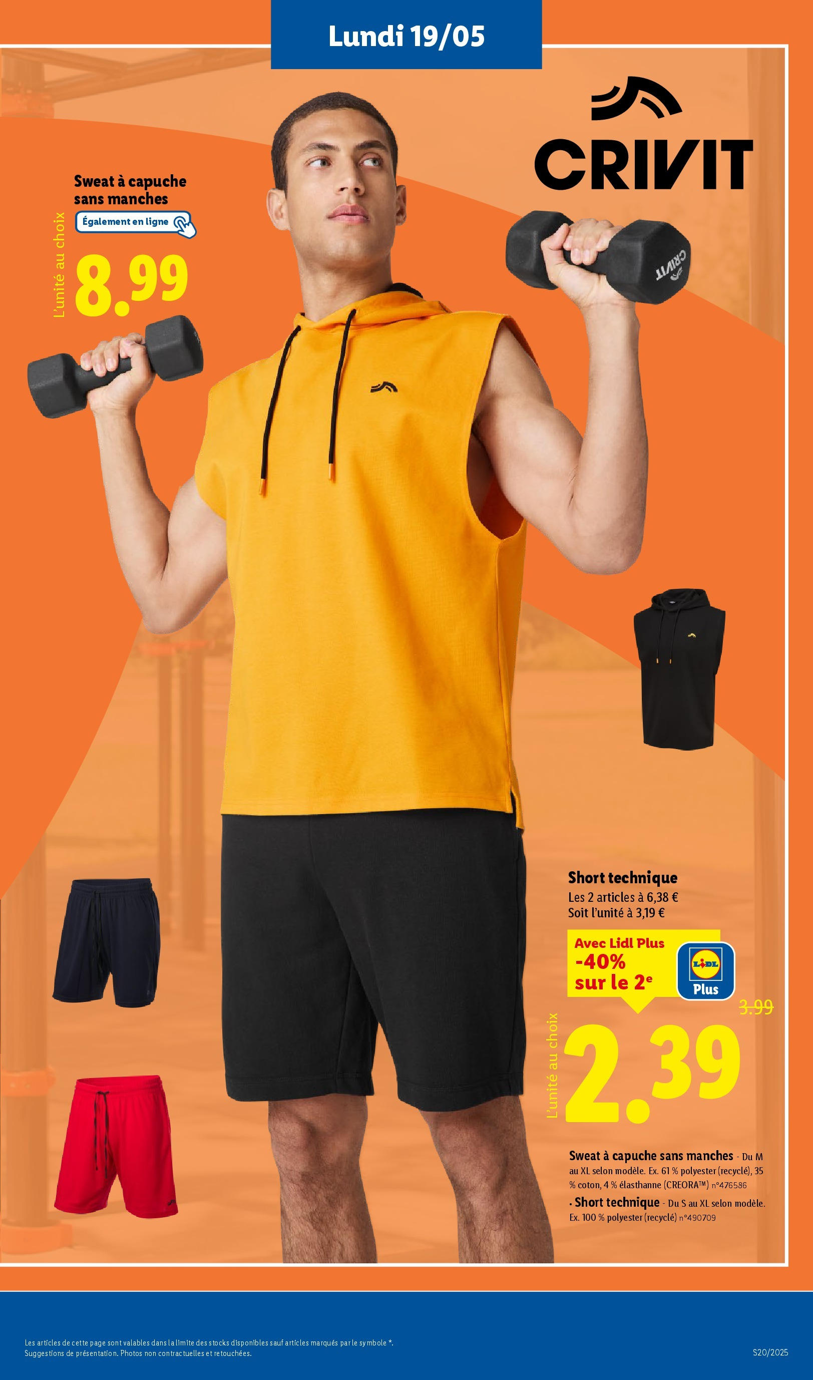 Catalogue LIDL du 14/05/2025 | Promo prospectus en ligne | Page: 53 | Produits: Sweat à capuche Catalogue LIDL du 14/05/2025 | Promo prospectus en ligne | Page: 53 | Produits: Sweat à capuche