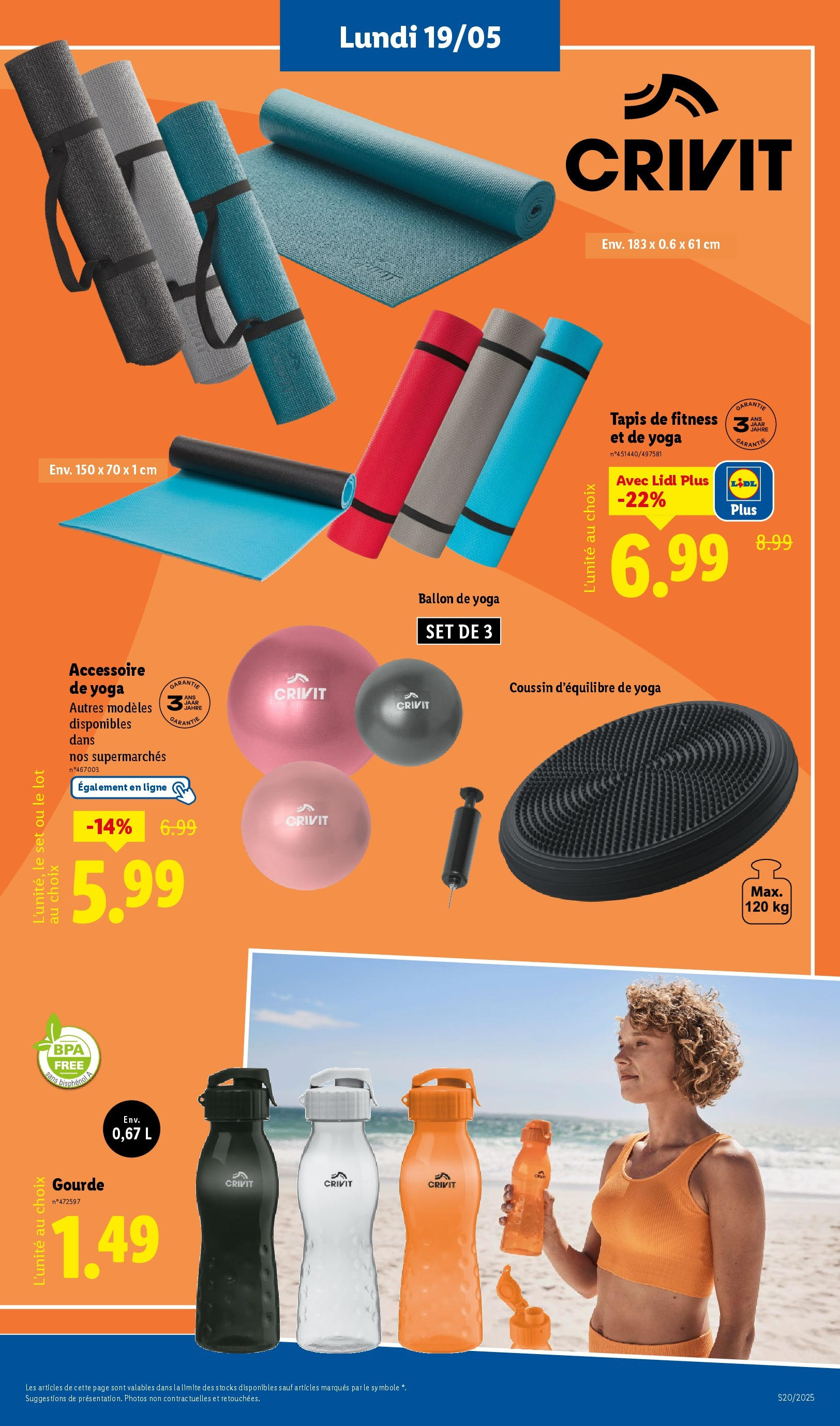 Catalogue LIDL du 14/05/2025 | Promo prospectus en ligne | Page: 59 | Produits: Gourde, Tapis Catalogue LIDL du 14/05/2025 | Promo prospectus en ligne | Page: 59 | Produits: Gourde, Tapis