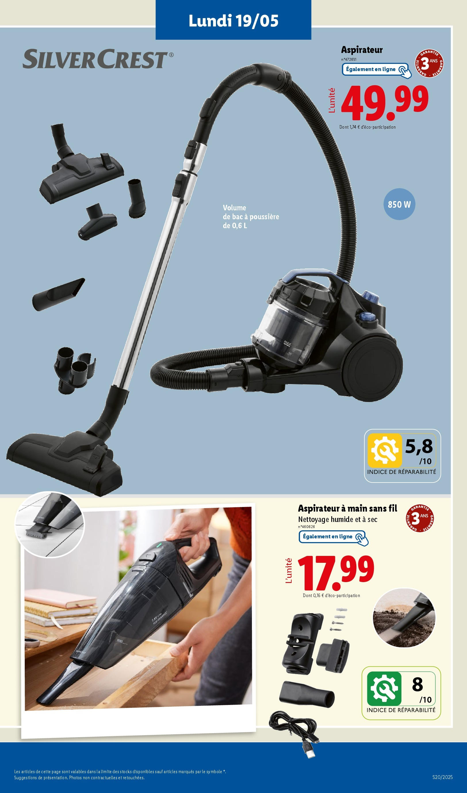 Catalogue LIDL du 14/05/2025 | Promo prospectus en ligne | Page: 67 | Produits: Aspirateur Catalogue LIDL du 14/05/2025 | Promo prospectus en ligne | Page: 67 | Produits: Aspirateur
