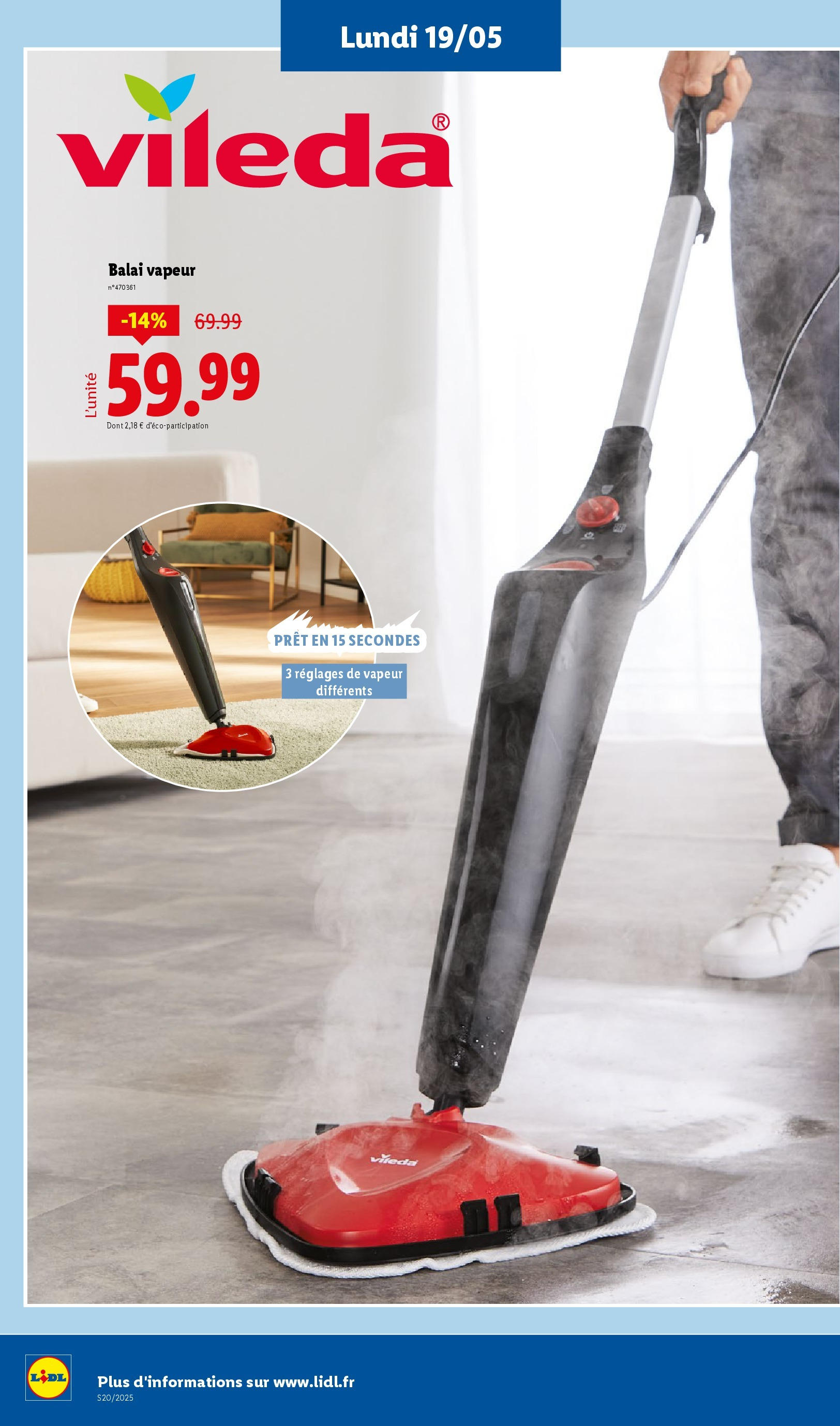 Catalogue LIDL du 14/05/2025 | Promo prospectus en ligne | Page: 70 | Produits: Balai, Vileda Catalogue LIDL du 14/05/2025 | Promo prospectus en ligne | Page: 70 | Produits: Balai, Vileda