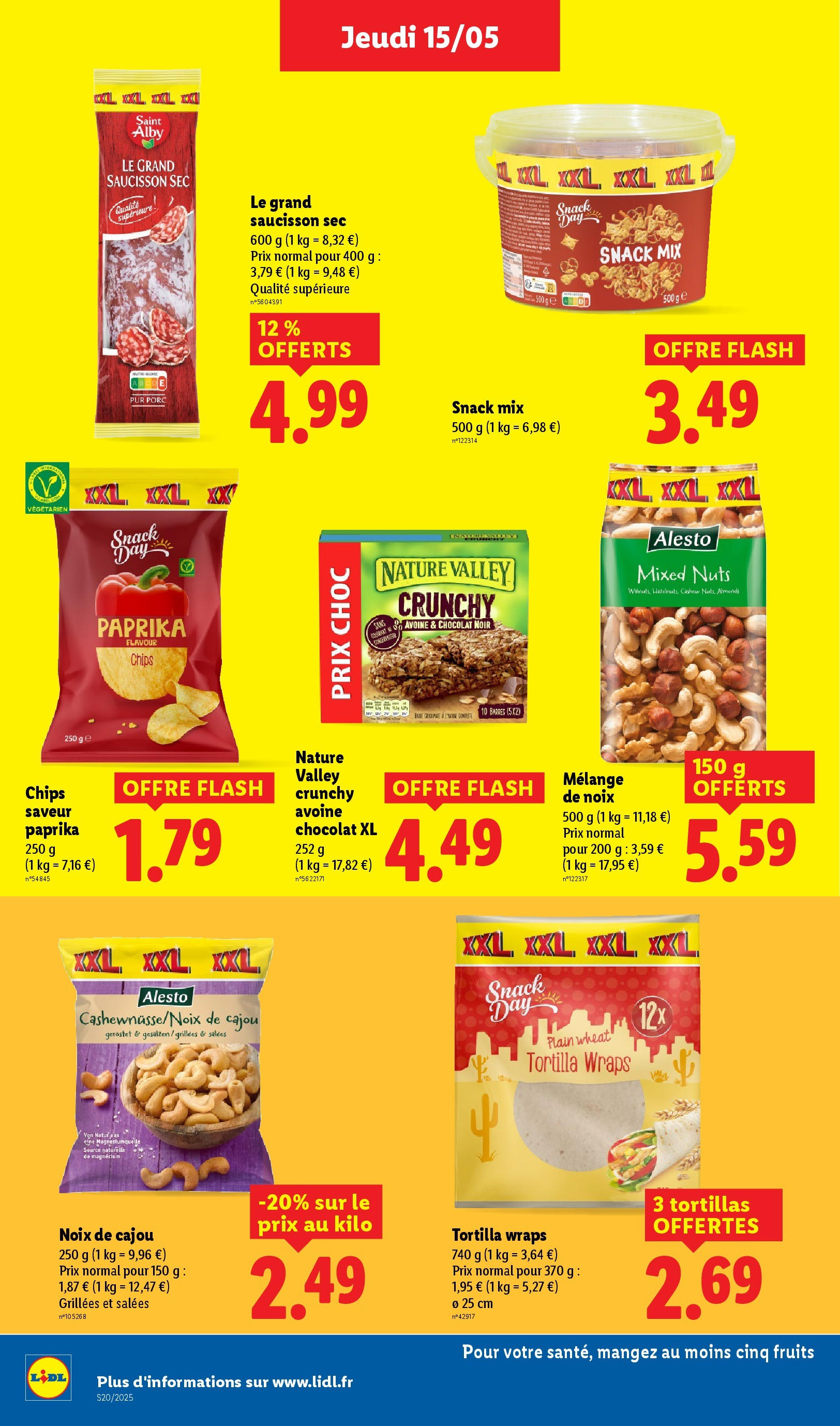 Catalogue LIDL du 14/05/2025 | Promo prospectus en ligne | Page: 22 | Produits: Paprika, Porc, Chips, Granola Catalogue LIDL du 14/05/2025 | Promo prospectus en ligne | Page: 22 | Produits: Paprika, Porc, Chips, Granola