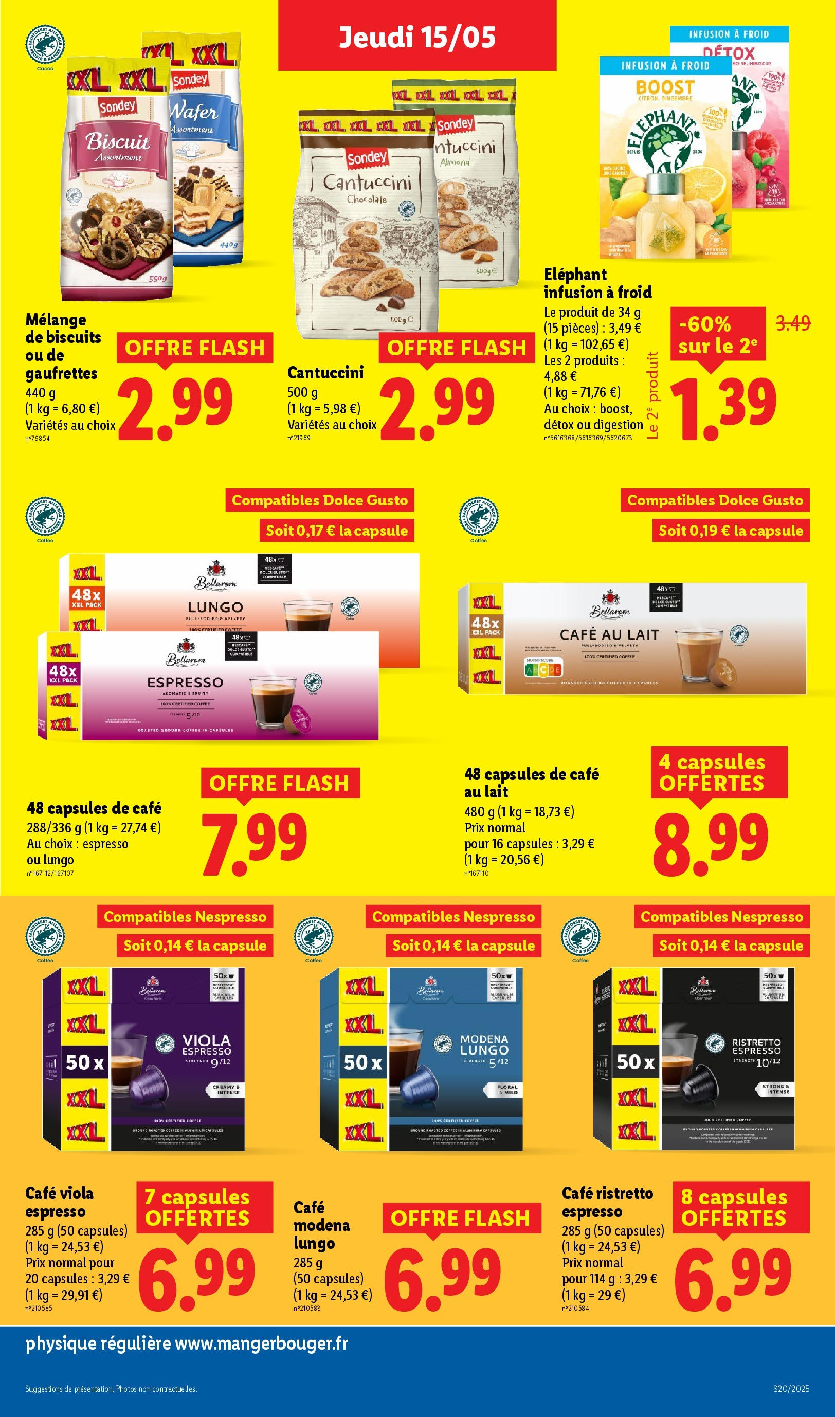 Catalogue LIDL du 14/05/2025 | Promo prospectus en ligne | Page: 25 | Produits: Dolce Gusto, Gingembre, Café, Biscuits Catalogue LIDL du 14/05/2025 | Promo prospectus en ligne | Page: 25 | Produits: Dolce Gusto, Gingembre, Café, Biscuits