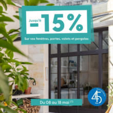 Jusqu’à 150€ Sur vos fenêtres, portes, volets et pergolas