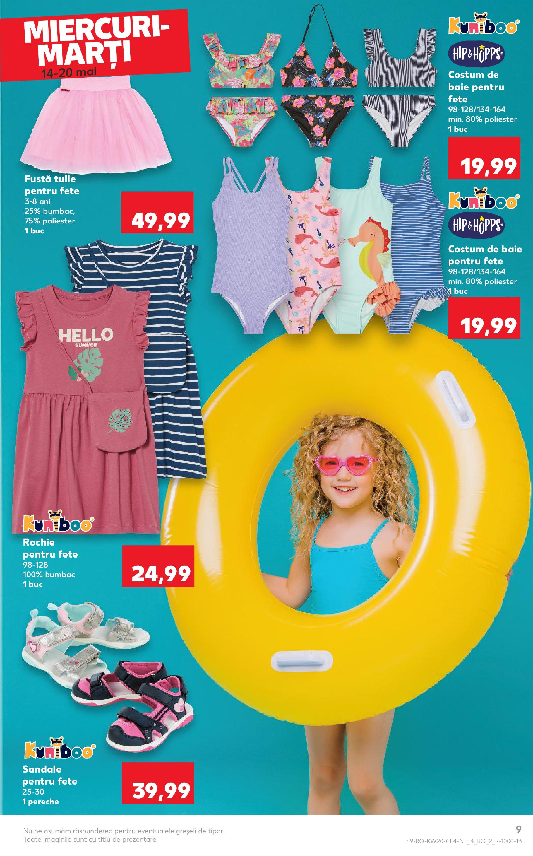 Catalog Kaufland - Sibiu Nonfood 14.05.2025 - Revista si Oferta | Pagină: 9 | Produse: Rochie, Costum de baie, Costum, Sandale