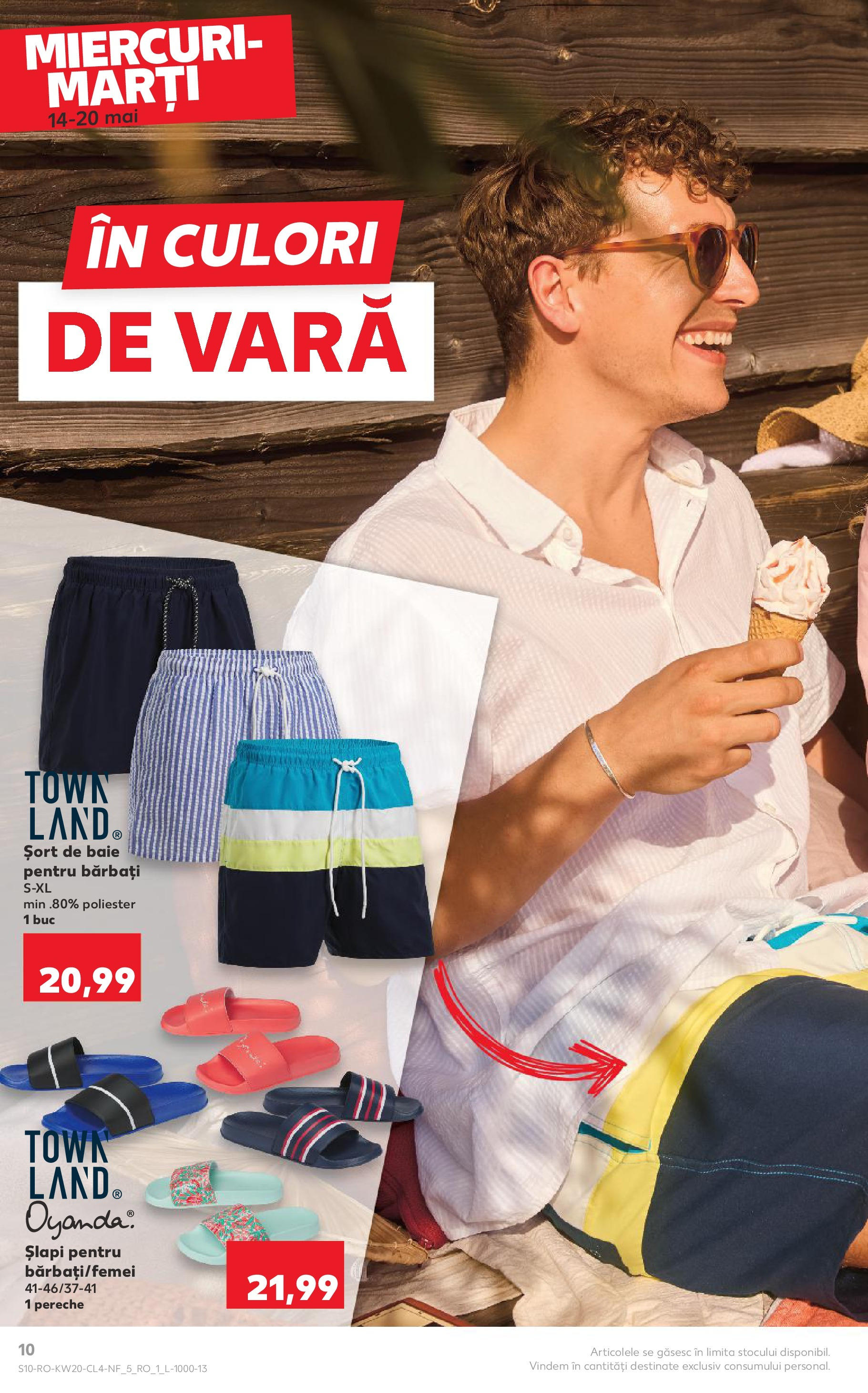 Catalog Kaufland - Sibiu Nonfood 14.05.2025 - Revista si Oferta | Pagină: 10 | Produse: Șort, Șort de baie, Șlapi