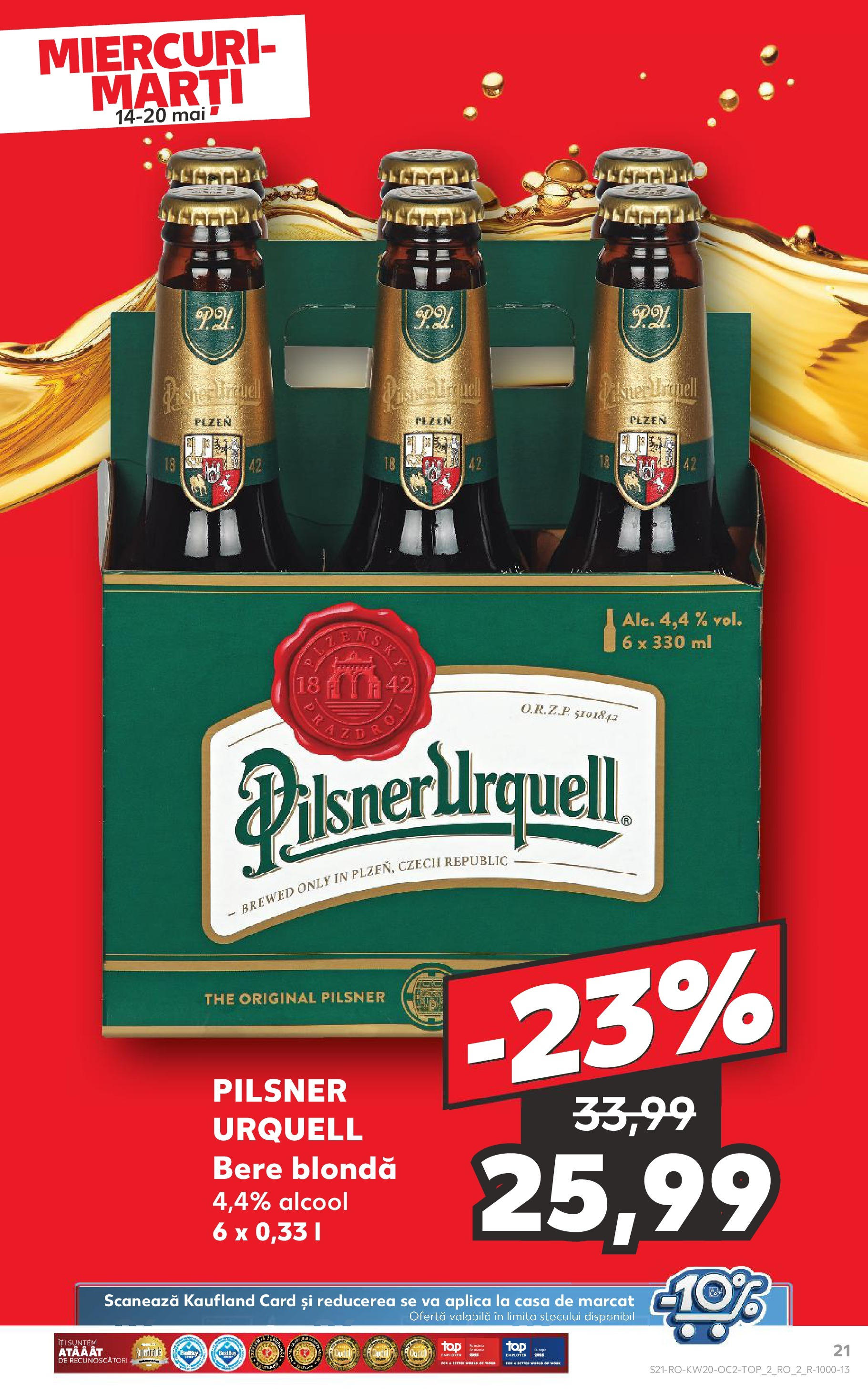 Kaufland - Catalog Kaufland până în data de 18.05.2025 13.05.2025 || Revista si Oferte | Pagină: 21 | Produse: Bere Kaufland - Catalog Kaufland până în data de 18.05.2025 13.05.2025 - Revista si Oferta | Pagină: 21 | Produse: Bere