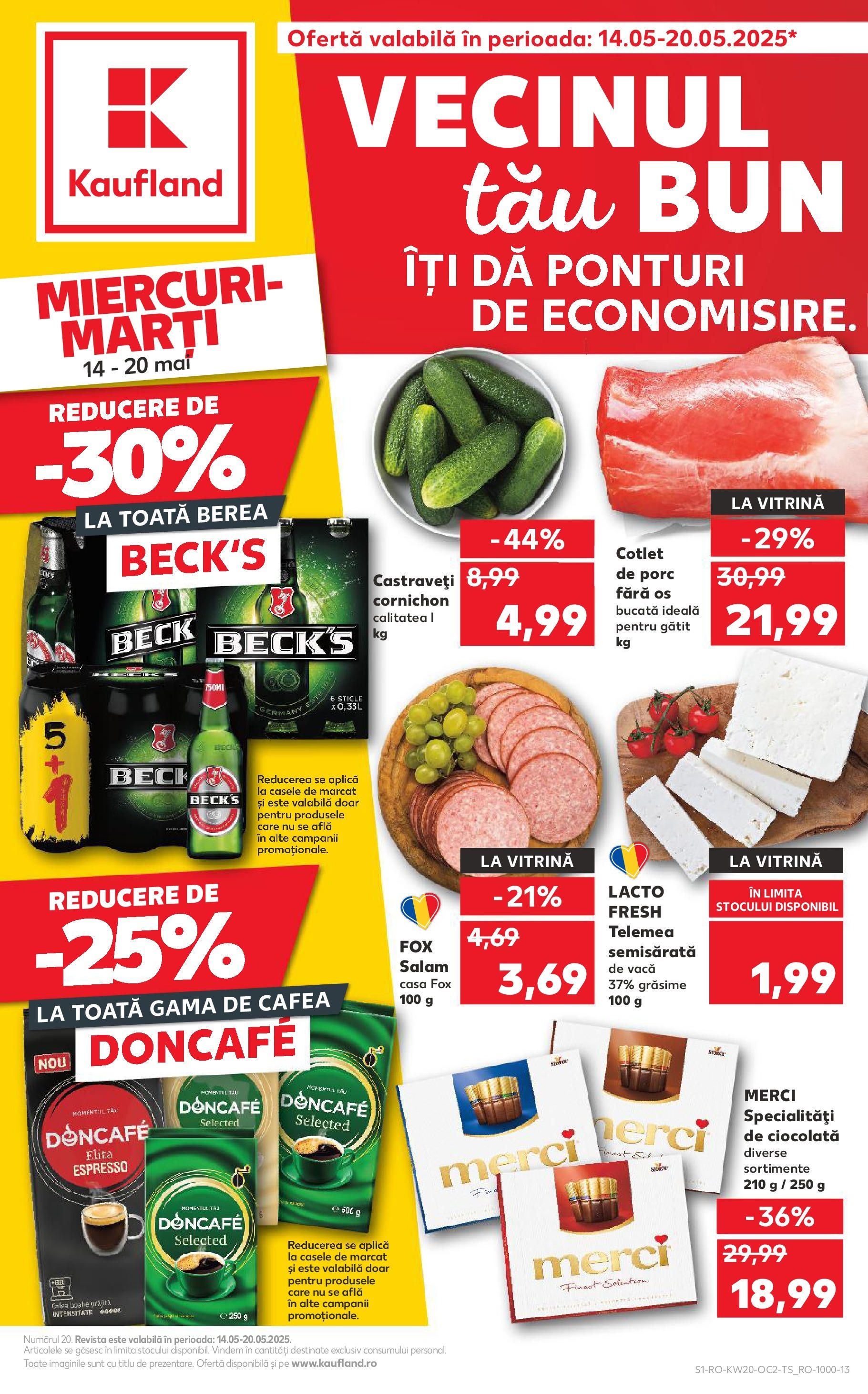 Kaufland - Catalog Kaufland până în data de 18.05.2025 13.05.2025 || Revista si Oferte | Pagină: 1 | Produse: Lait de coco, Cafea, Ciocolată, Castraveți Kaufland - Catalog Kaufland până în data de 18.05.2025 13.05.2025 - Revista si Oferta | Pagină: 1 | Produse: Lait de coco, Cafea, Ciocolată, Castraveți