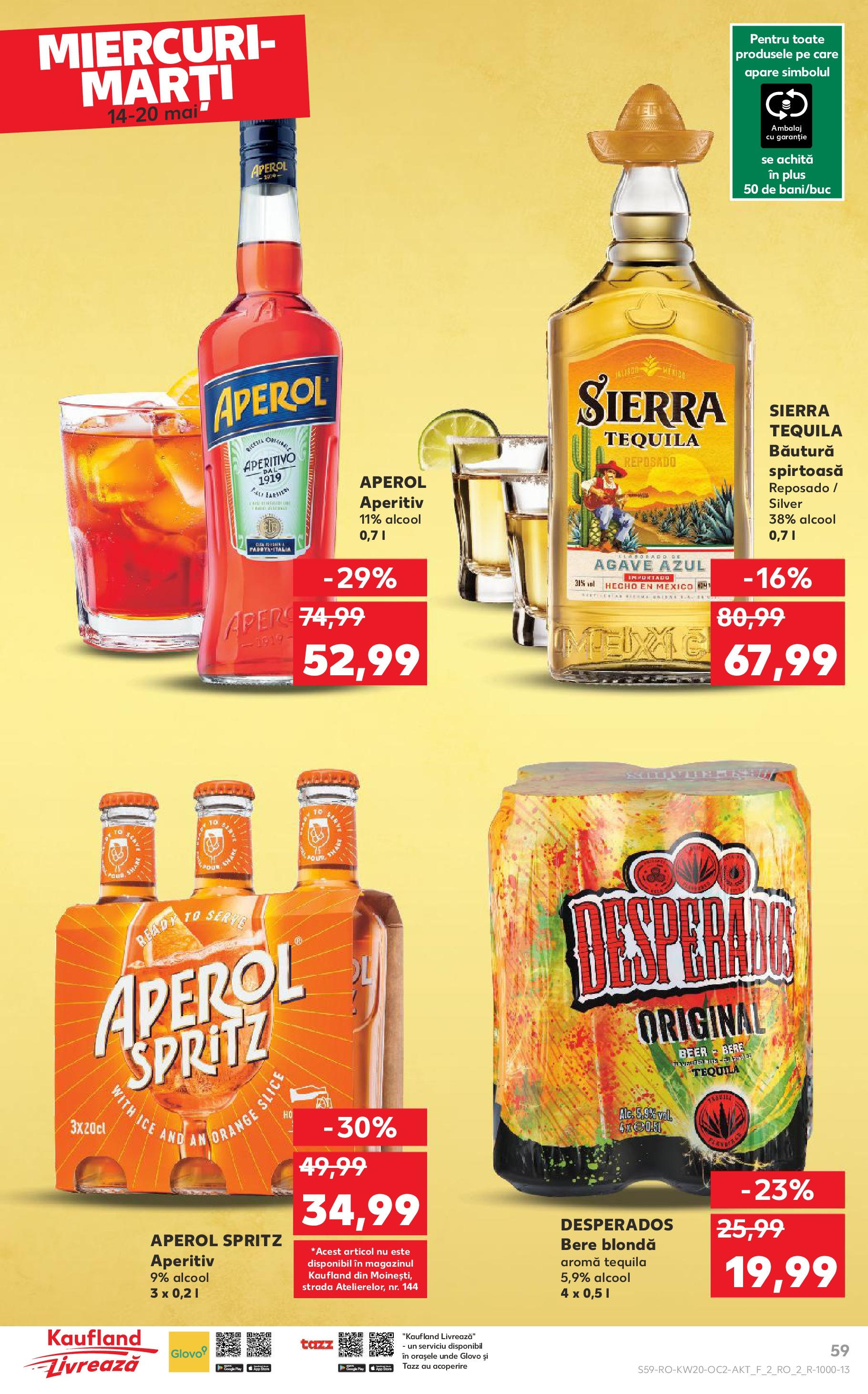 Kaufland - Catalog Kaufland până în data de 18.05.2025 13.05.2025 || Revista si Oferte | Pagină: 59 | Produse: Eğitim çantaları, Bere, Aperol Kaufland - Catalog Kaufland până în data de 18.05.2025 13.05.2025 - Revista si Oferta | Pagină: 59 | Produse: Eğitim çantaları, Bere, Aperol