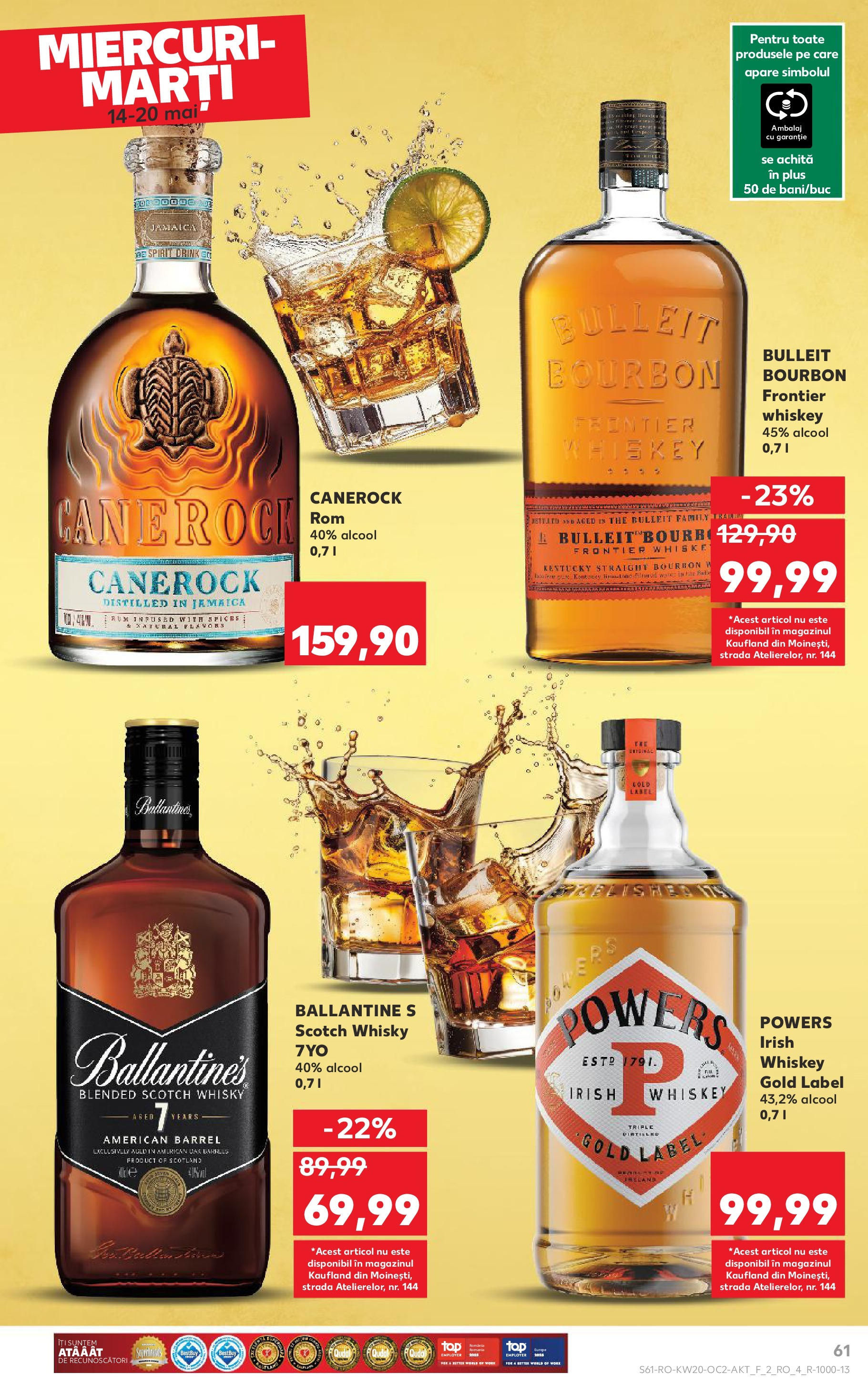 Kaufland - Catalog Kaufland până în data de 18.05.2025 13.05.2025 || Revista si Oferte | Pagină: 61 | Produse: Bourbon, Whiskey Kaufland - Catalog Kaufland până în data de 18.05.2025 13.05.2025 - Revista si Oferta | Pagină: 61 | Produse: Bourbon, Whiskey
