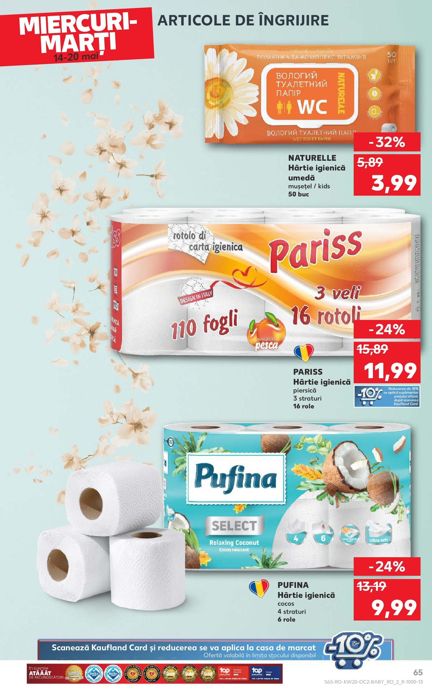 Kaufland - Catalog Kaufland până în data de 18.05.2025 13.05.2025 || Revista si Oferte | Pagină: 65 | Produse: Piersică, Role Kaufland - Catalog Kaufland până în data de 18.05.2025 13.05.2025 - Revista si Oferta | Pagină: 65 | Produse: Piersică, Role