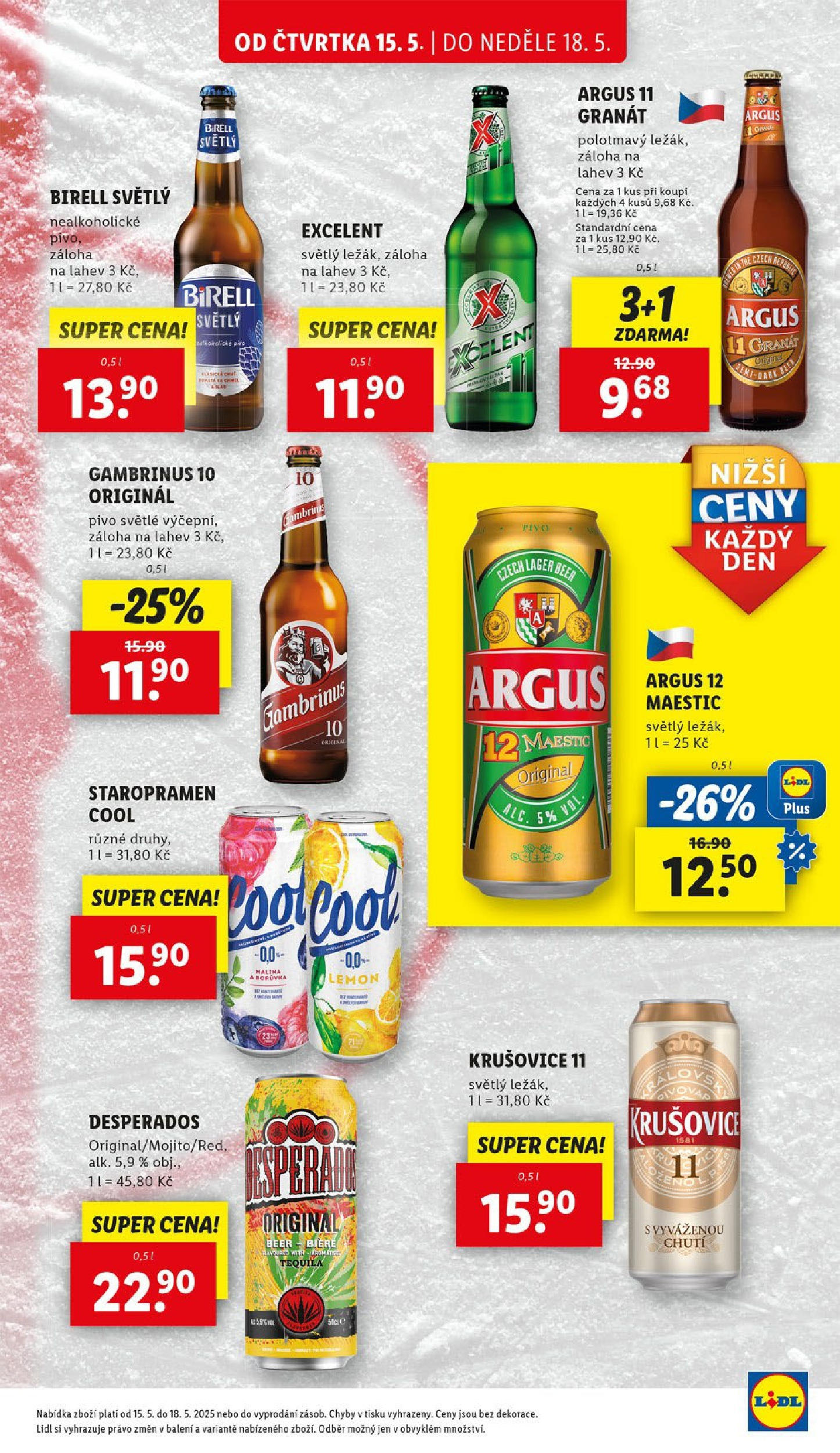 LIDL leták | 13.05.2025 | Akční leták příští týden | Strana: 17 | Produkty: Pivo, Excelent 11, Desperados, Staropramen Cool Lidl leták od 13.05.2025 - Nový akční leták | Strana: 17 | Produkty: Pivo, Excelent 11, Desperados, Staropramen Cool