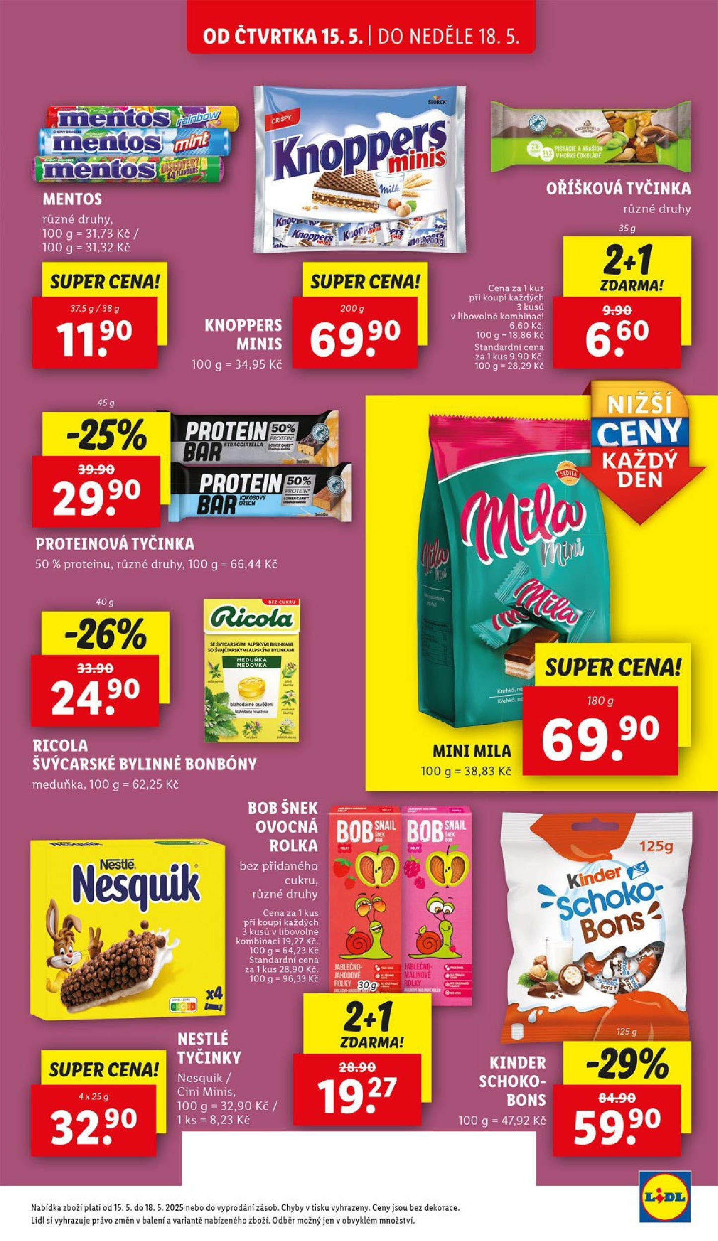 LIDL leták | 13.05.2025 | Akční leták příští týden | Strana: 21 | Produkty: Pistácie, Proteinová tyčinka, Nesquik, Protein Lidl leták od 13.05.2025 - Nový akční leták | Strana: 21 | Produkty: Pistácie, Proteinová tyčinka, Nesquik, Protein