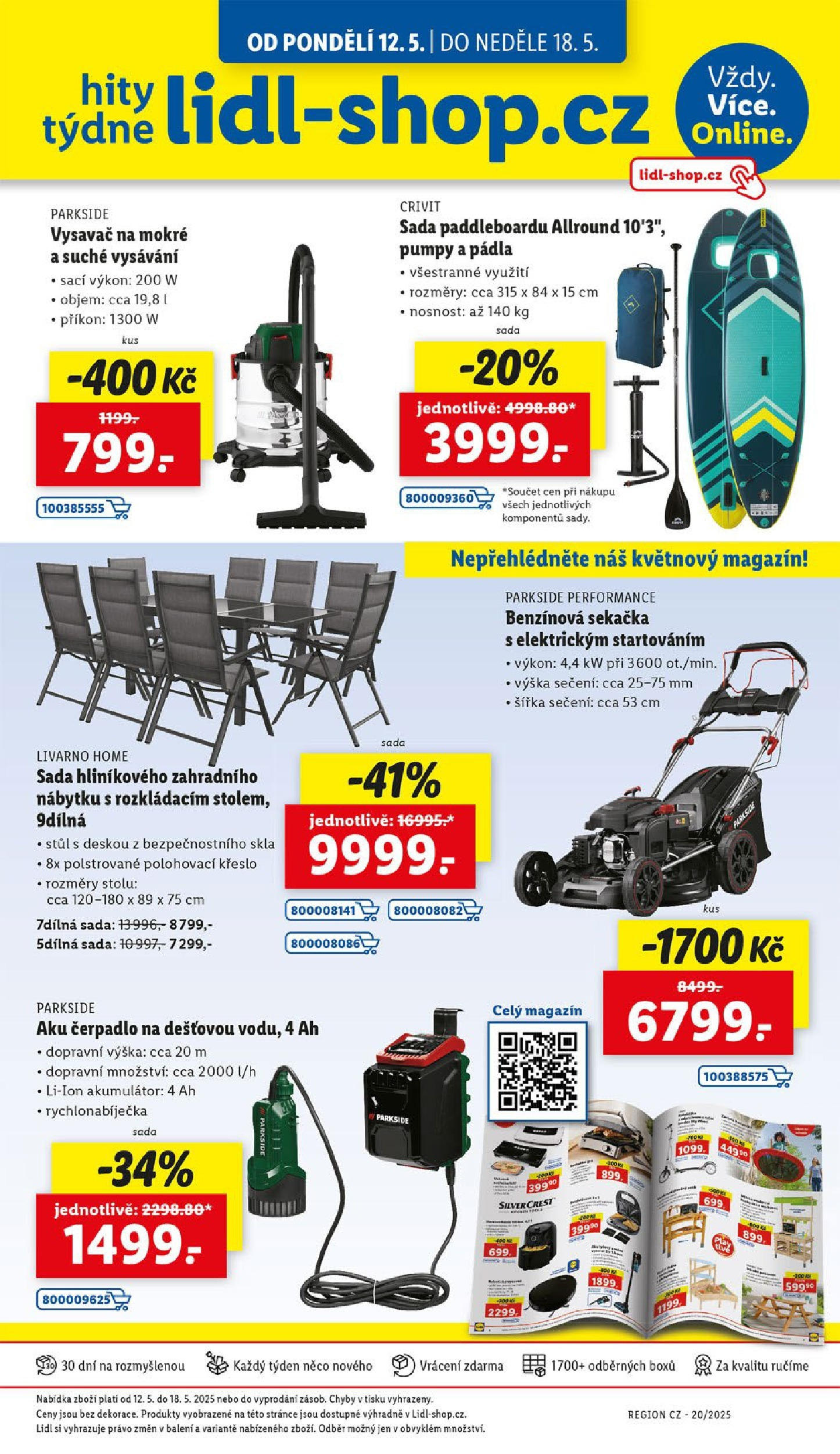 LIDL leták | 13.05.2025 | Akční leták příští týden | Strana: 35 | Produkty: Paddleboard, Sekačka, Křeslo, Čerpadlo Lidl leták od 13.05.2025 - Nový akční leták | Strana: 35 | Produkty: Paddleboard, Sekačka, Křeslo, Čerpadlo