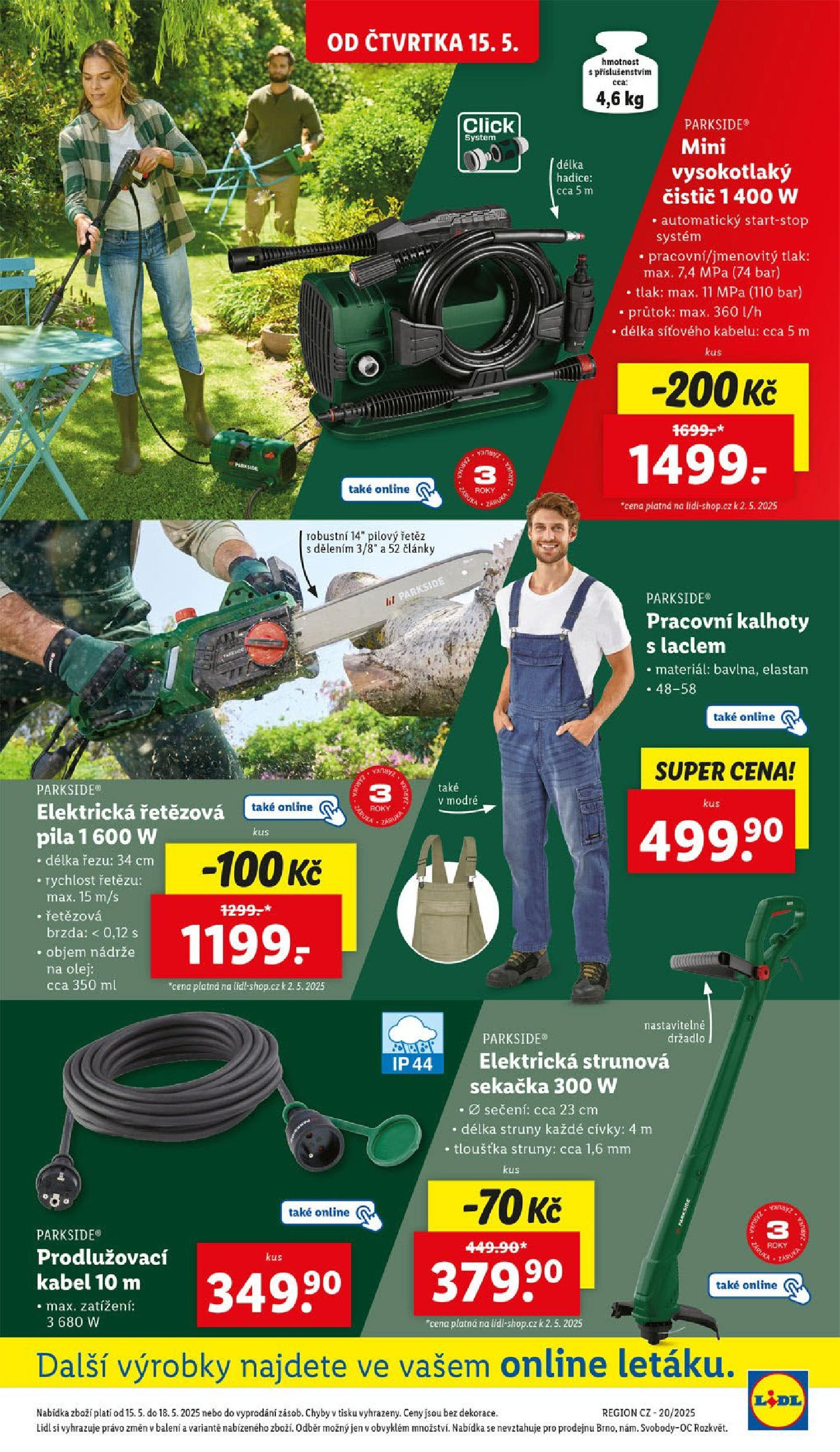 LIDL leták | 13.05.2025 | Akční leták příští týden | Strana: 39 | Produkty: Kalhoty, Olej, Kabel, Pila Lidl leták od 13.05.2025 - Nový akční leták | Strana: 39 | Produkty: Kalhoty, Olej, Kabel, Pila