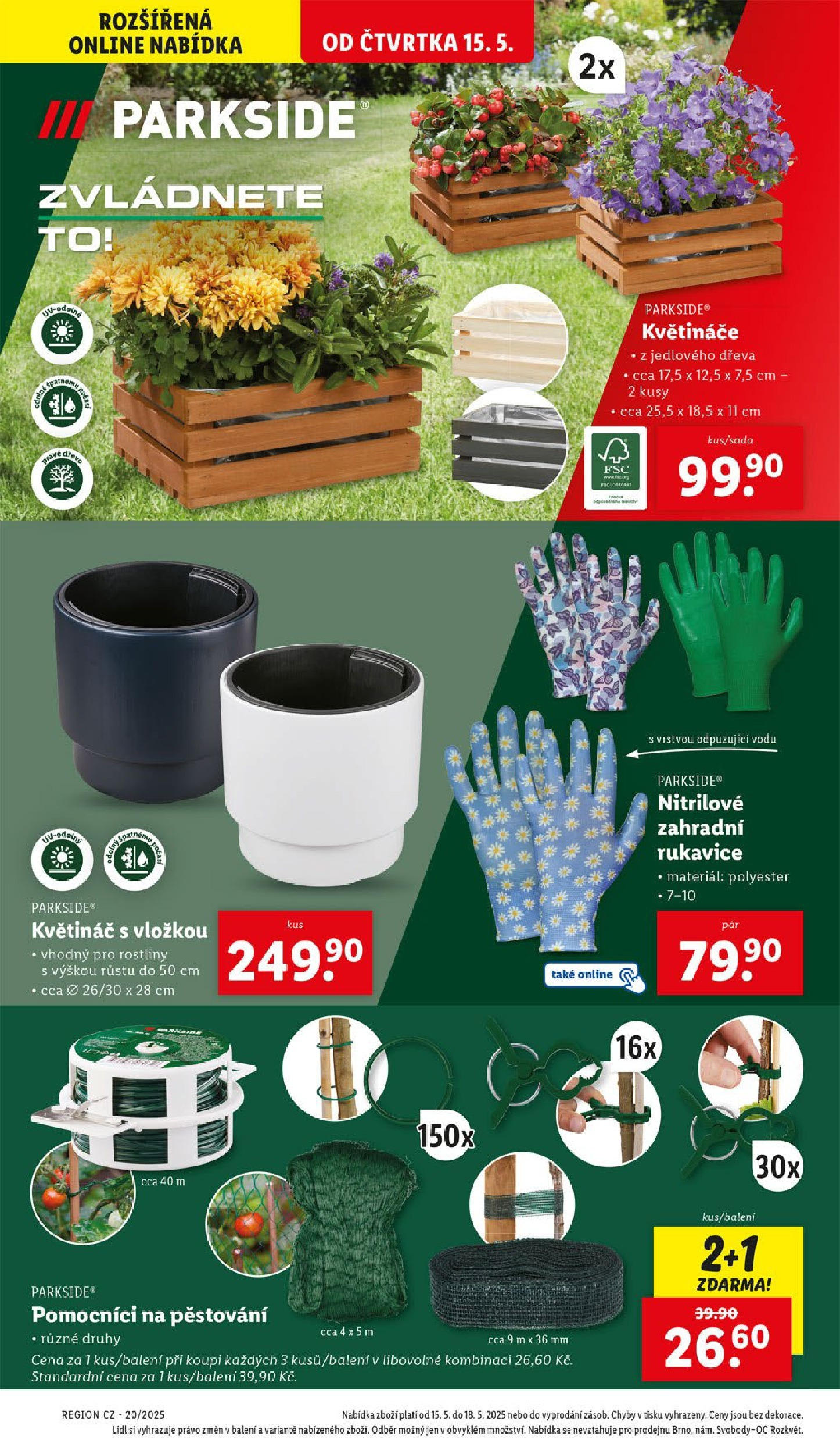 LIDL leták | 13.05.2025 | Akční leták příští týden | Strana: 40 | Produkty: Parkside, Květináče, Rukavice, Zahradní rukavice Lidl leták od 13.05.2025 - Nový akční leták | Strana: 40 | Produkty: Parkside, Květináče, Rukavice, Zahradní rukavice