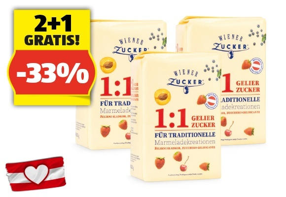 WIENER ZUCKER Wiener Gelierzucker 1:1, 1 kg