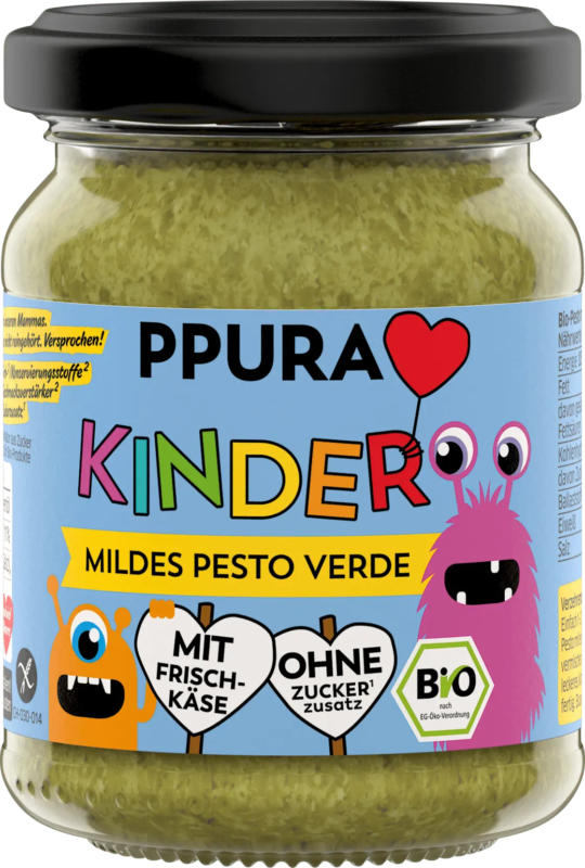 PPURA Pesto, cremiges Pesto Verde für Kinder