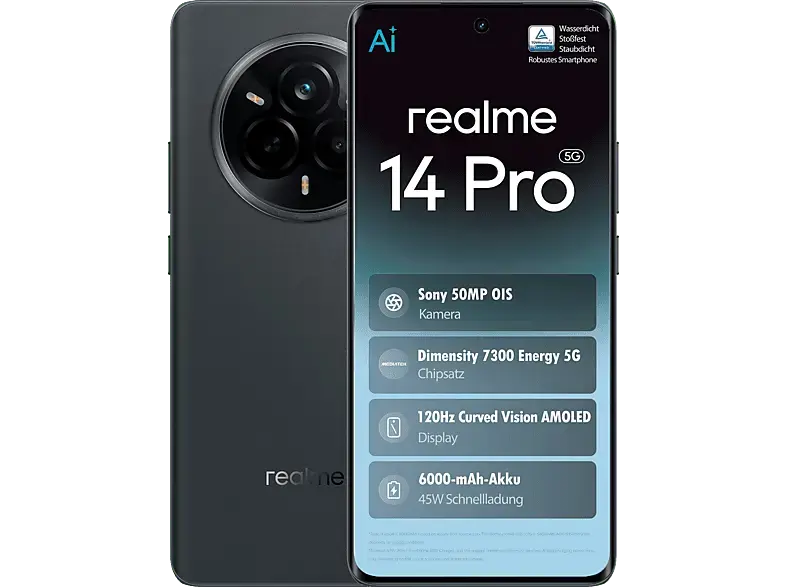 realme 14 Pro 5G, 512 GB, Suede Grey, Dual SIM