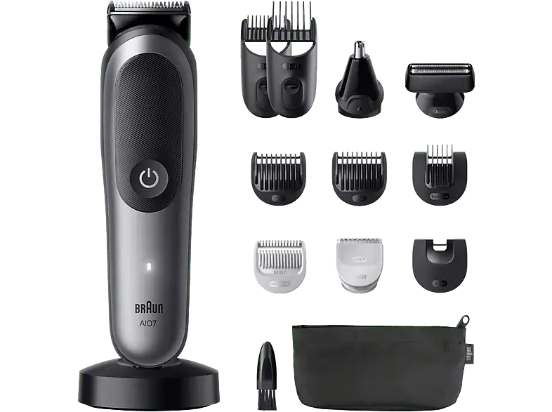 Braun AIO7560 Bodygroomer, Grau/Schwarz, Akkubetrieb