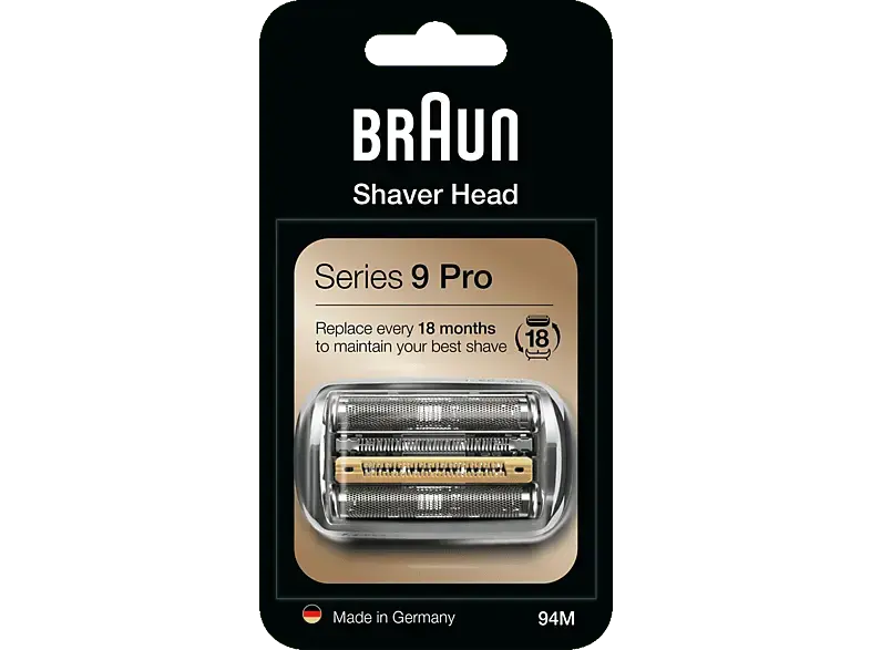 Braun 94M Kombipack Ersatzscherkopf Series 9 Pro Chrom; Ersatzscherteil