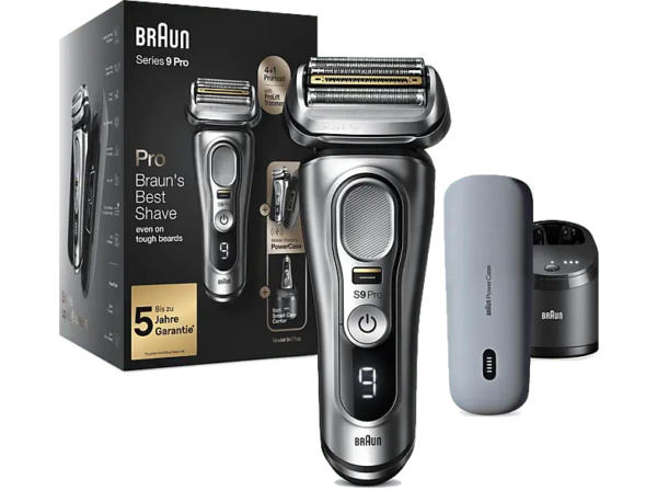 Braun Series 9 - 9497cc SW System Elektrorasierer & ProLift Trimmer (Akkubetrieb, Silber, Wet Dry)