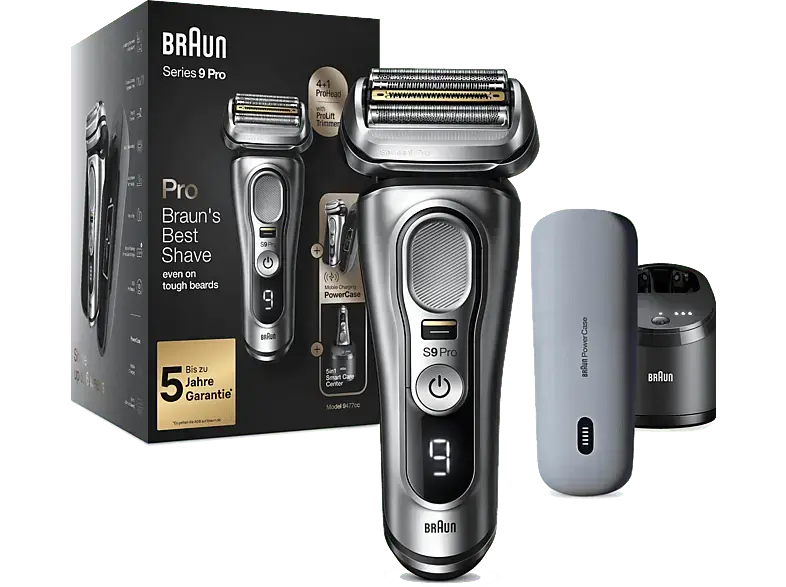 Braun Series 9 - 9497cc SW System Elektrorasierer & ProLift Trimmer (Akkubetrieb, Silber, Wet Dry)