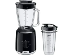 Braun JB 1051 BK PowerBlend 1 Standmixer (Schwarz, 600 Watt, Füllmenge: 1.5l, Verarbeitungsmenge: 1.25 l)