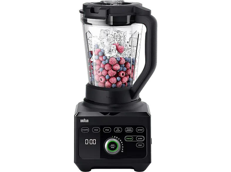 Braun JB9040BK PowerBlend 9 Standmixer (Schwarz, 1600 Watt, 3 l)