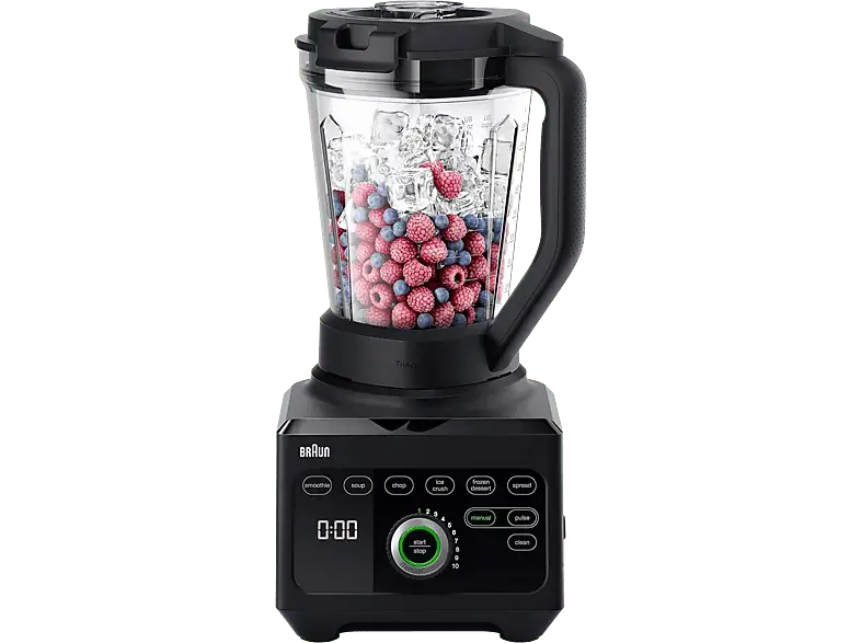 Braun JB9040BK PowerBlend 9 Standmixer (Schwarz, 1600 Watt, 3 l)