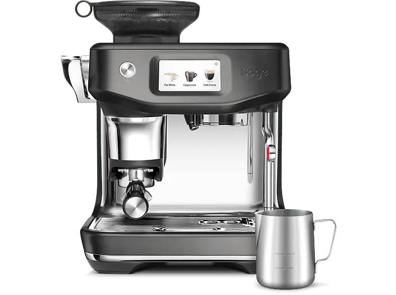 Sage SES882BST4FEU1 Barista Touch Impress Cold Kaffeevollautomat (Schwarzer Edelstahl, Präzisionsmahlwerk von Baratza®, 1700 Watt, 9 bar)