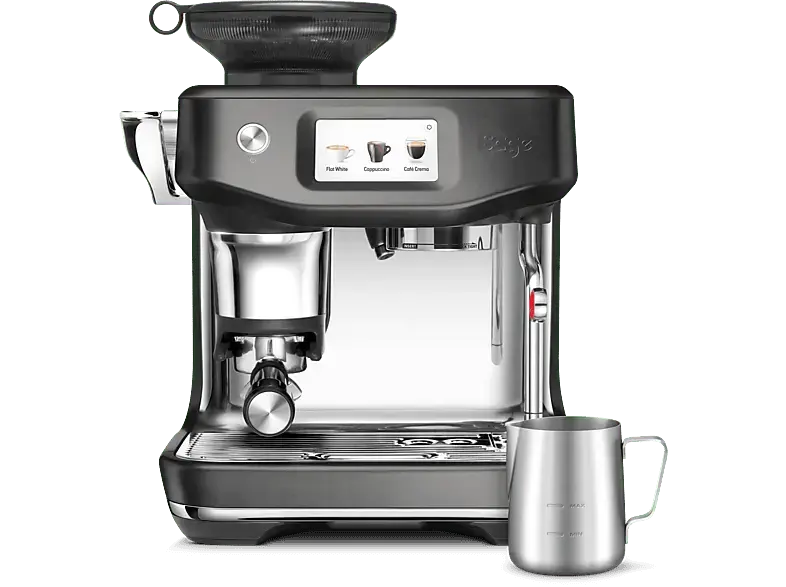 Sage SES882BST4FEU1 Barista Touch Impress Cold Kaffeevollautomat (Schwarzer Edelstahl, Präzisionsmahlwerk von Baratza®, 1700 Watt, 9 bar)