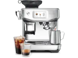 Sage SES 882BSS Barista Touch Impress Cold Kaffeevollautomat (Gebürstetes Edelstahlgrau, Präzisionsmahlwerk von Baratza®, 1700 Watt, 9 bar)