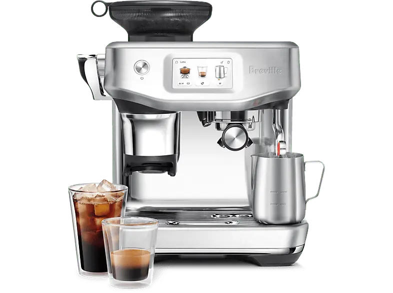 Sage SES 882BSS Barista Touch Impress Cold Kaffeevollautomat (Gebürstetes Edelstahlgrau, Präzisionsmahlwerk von Baratza®, 1700 Watt, 9 bar)