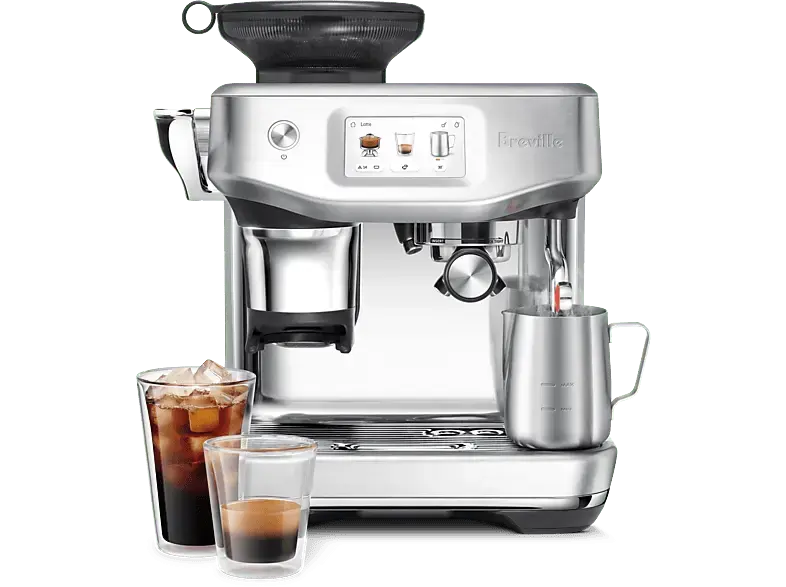 Sage SES 882BSS Barista Touch Impress Cold Kaffeevollautomat (Gebürstetes Edelstahlgrau, Präzisionsmahlwerk von Baratza®, 1700 Watt, 9 bar)