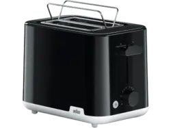 Braun 0X23010035 Toaster (Schwarz, 900 Watt, Schlitze: 2)