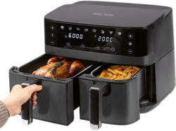 Profi Cook PC-FR 1295 H Doppel-Heißluft-Fritteuse (9 l, 2700 Watt, Schwarz)