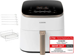Cosori CAF-DC602-WEUR Airfryer Turboblaze Heißluftfritteuse (6 l, 1750 Watt, Weiß)