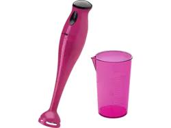 Clatronic SM3577 Stabmixer mit Mixbehälter (Rosa, 180 Watt, 500 ml)