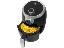 Bomann FR6050 H Heißluftfritteuse (1,8 l, 1000 Watt, Schwarz/Silber)