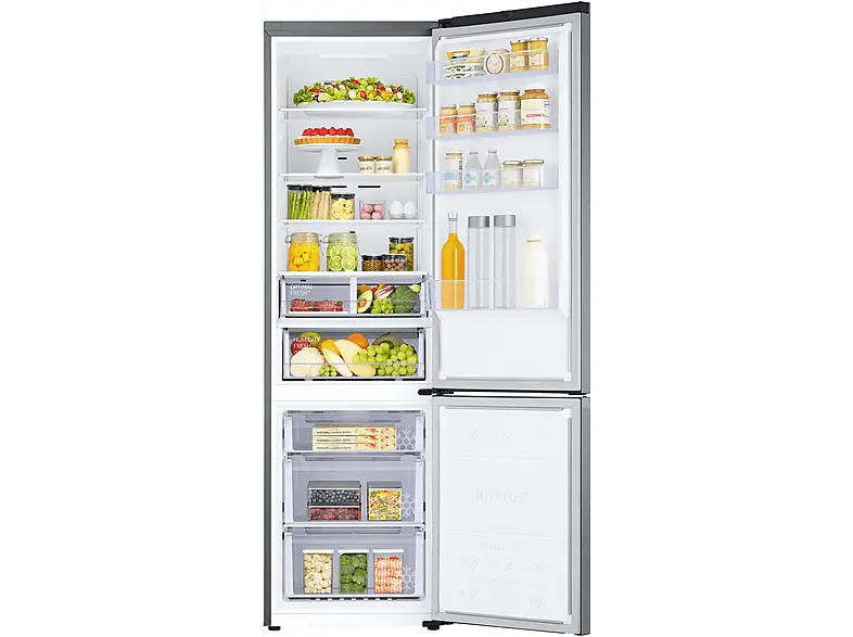 Samsung RB38T607BS9/EF Kühl- und Gefrierkombination (B, 387 l, 2030 mm hoch, freistehend, Inox)