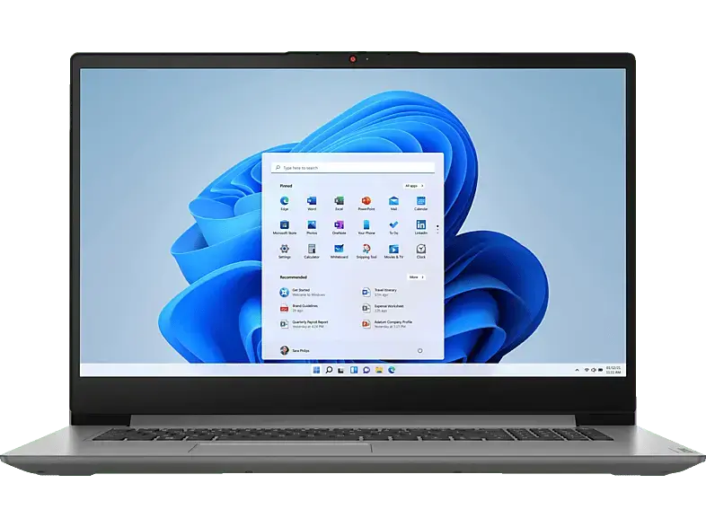 LENOVO IdeaPad 3 17IAU7 Notebook 17,3 Zoll, Full-HD, Intel Core i5-1235U Prozessor, 16 GB RAM, 512 SSD, Windows 11 Home, Iris® Xᵉ, Arctic Grey