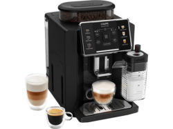 Krups EA9128D Sensation Milk Kaffeevollautomat (Schwarz, Kegelmahlwerk, externer Milchbehälter)