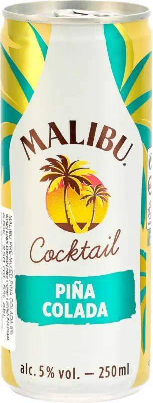Malibu Алкохолна напитка различни видове