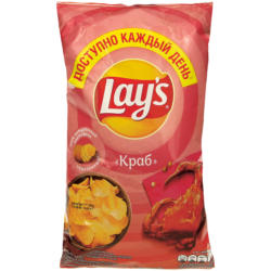 Kartoffelchips Lays mit Krabbengeschmack