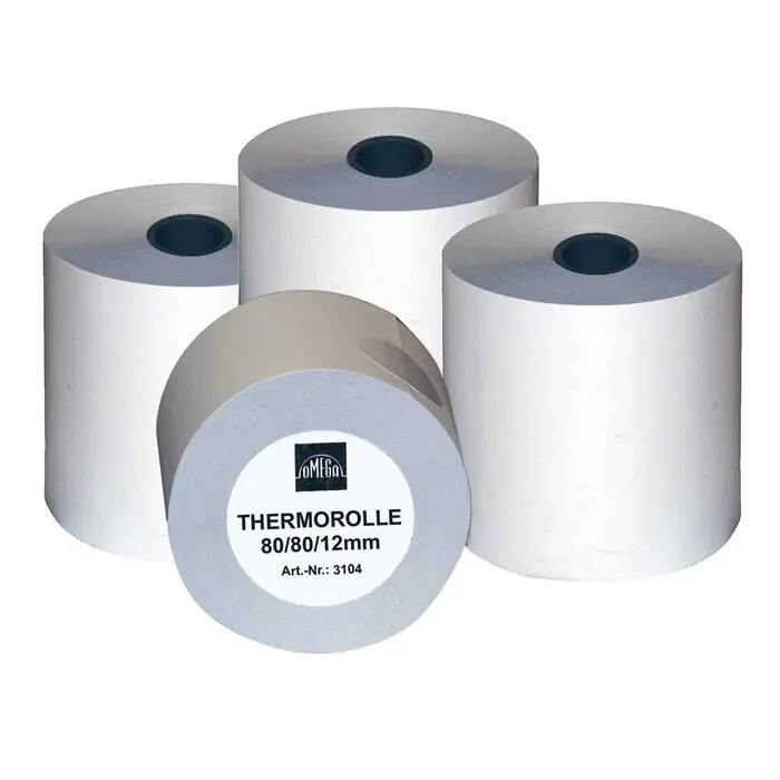 OMEGA DRUCK Thermorolle 4 Stück 80 m weiß