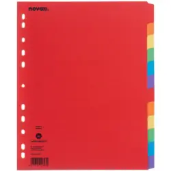 NOVOOO Register A4 12-teilig &uuml;berbreit Intensivfarben