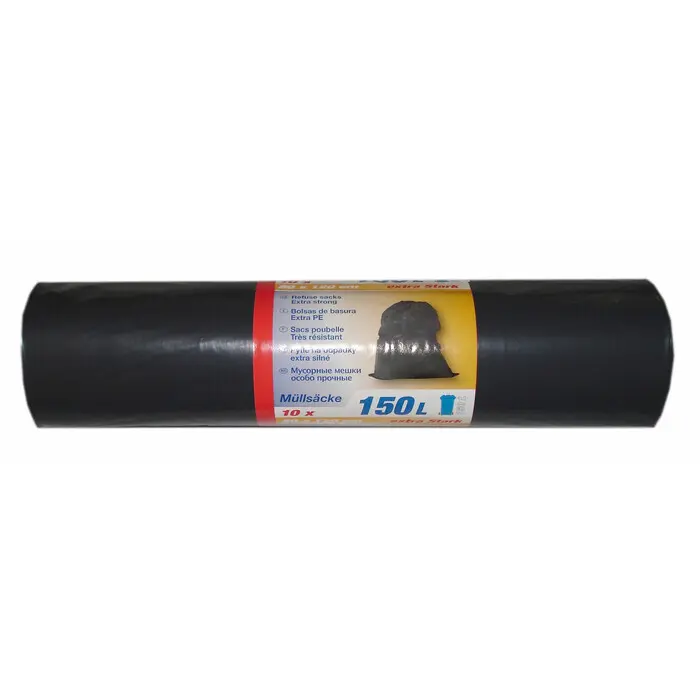Schwerlast-Müllsäcke 150 Liter 10 Stück schwarz
