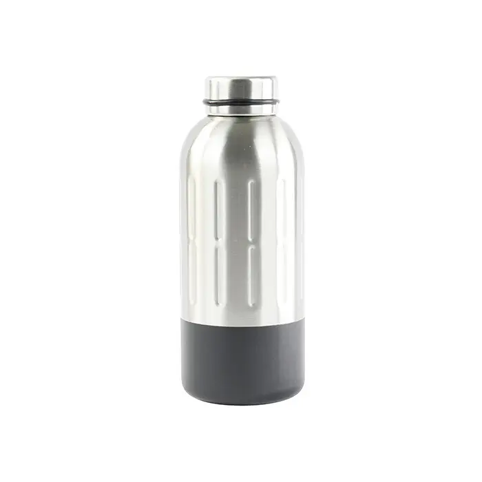Isolierflasche doppelwandig 400 ml silber/schwarz